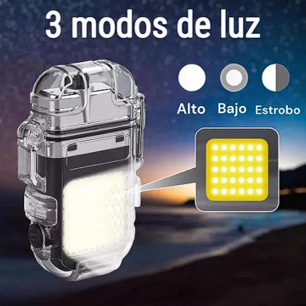 Encendedor Recargable Con Linterna LED