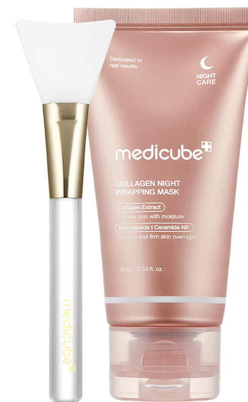 Medicube Collagen Night Wrapping Mask con Jelly Brush aplicador