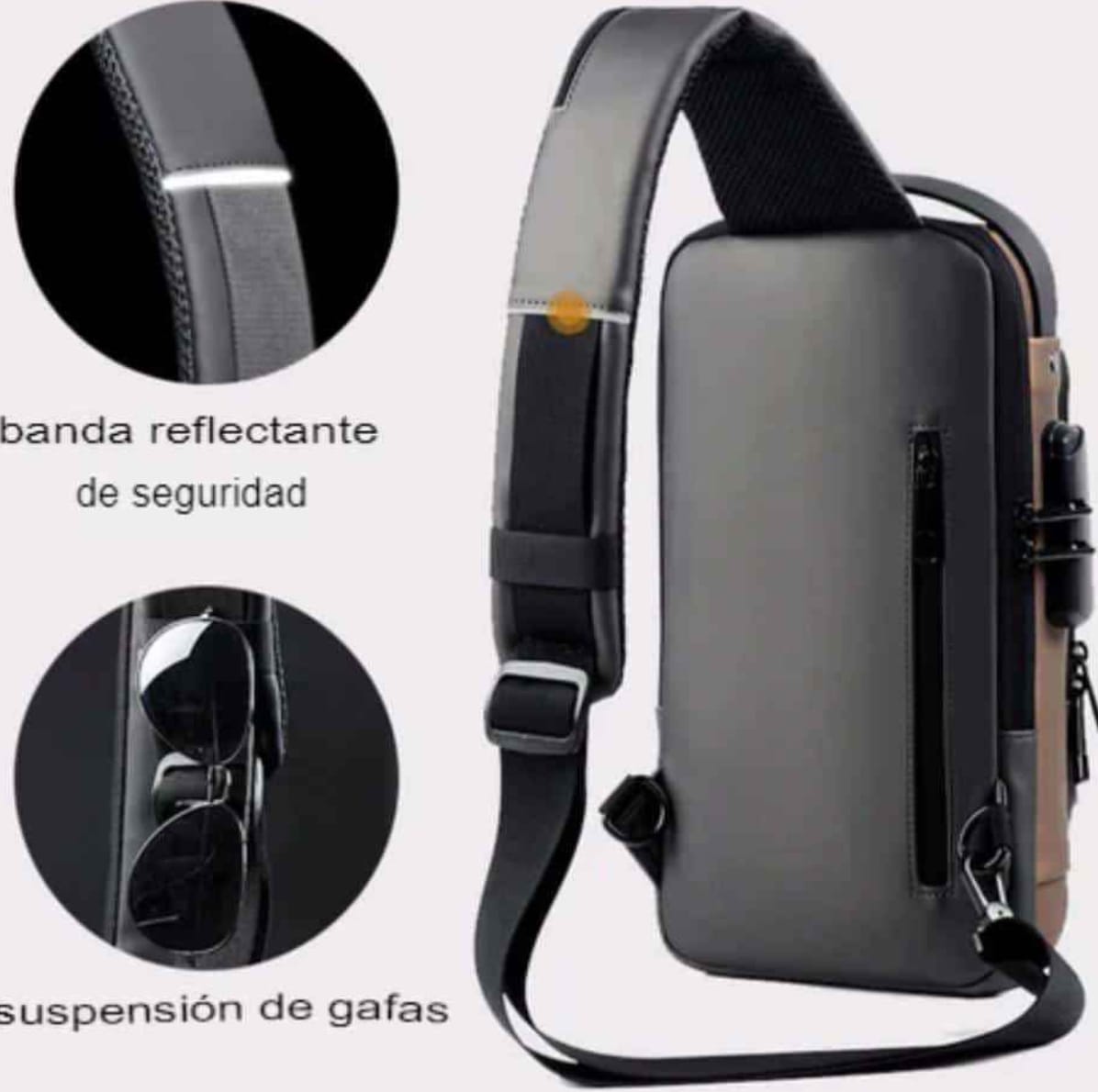 Mochilla antirrobo impermeable con puerto USB