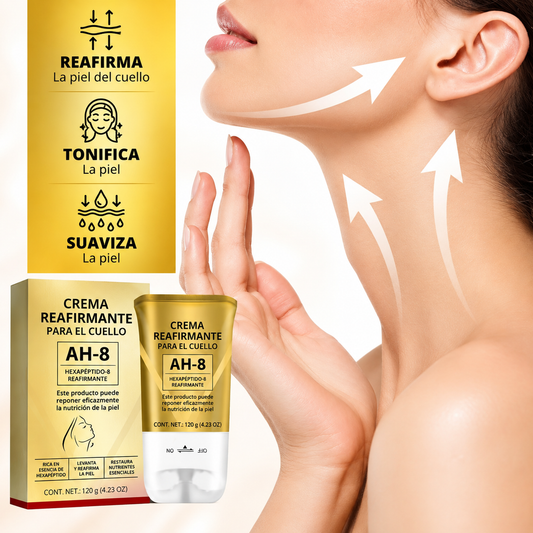 Aplicación y beneficios cosméticos de la crema AH-8 para cuello