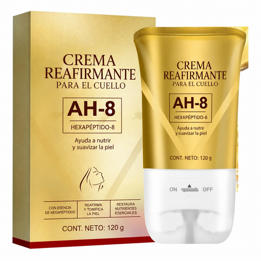 Crema reafirmante para cuello AH-8 de 120 g con empaque en español