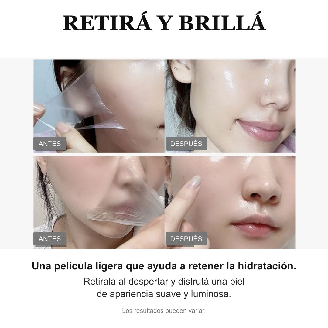 Mascarilla Medicube peel off antes y después